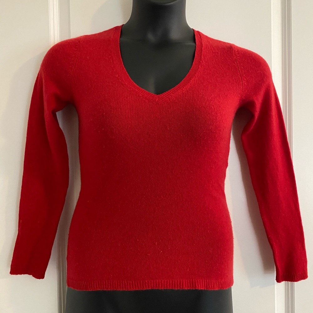 100% Cashmere V-Neck Blouse (Ann Taylor)